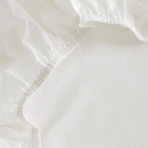 NWOT QUINCE Organic Percale Gingham Crib Sheet White 2612